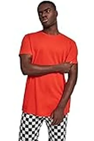 Urban classics Shaped Long Tee, Camiseta Hombre, Naranja , S