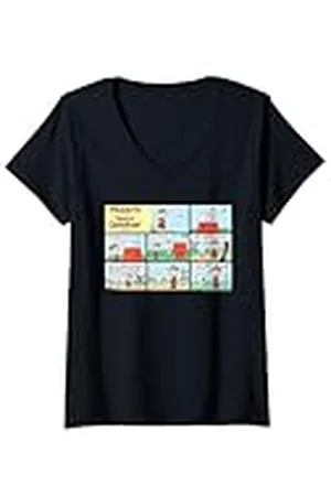 Peanuts Mujer Snoopy Charlie Brown Mejor Amigo Aventura Comic Strip Retro Camiseta Cuello V