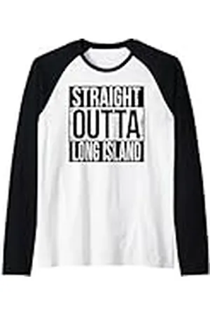 Straight Outta Words ISLA LARGA DE FUERA RECTA Camiseta Manga Raglan