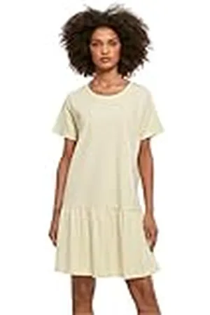 Urban classics Vestido Casual De Verano Para Mujer, Vestido De Cintura Alta De Algodón, Mangas Cortas, Tallas XS - 5Xl