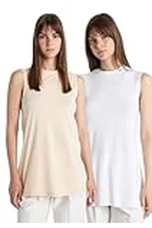 DeFacto Crop Tops-Klassisches Basic Damen-Bequemes Oversize Shirt für Frauen Camiseta túnica, , XL Mujeres