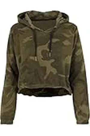 Build Your Brand Ladies Cropped Hoody Sudadera, Mujer, , S