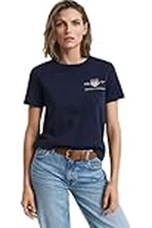 GANT Reg Archive Shield SS Camiseta, , L Mujeres