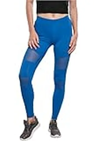 Urban classics Ladies Tech Mesh Leggings mujer elásticos para deporte, con 4 insertos de malla funcional, corte clásico, pantalones de deporte, cintura elástica.
