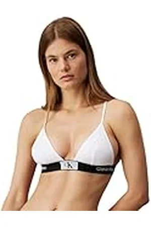 Calvin Klein Top de Bikini Triangular para Mujer Sin Forro con Copas Blandas, , S