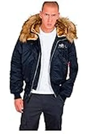 Alpha Industries 45P Hooded Custom Chaqueta con Capucha, Azul ( -07), S para Hombre