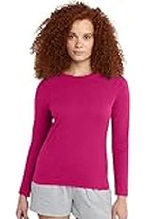 Hanes Camiseta de manga larga para mujer