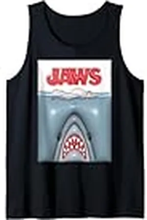 Jaws 50th Anniversary Poster Puff Art Style Front & Back Camiseta sin Mangas