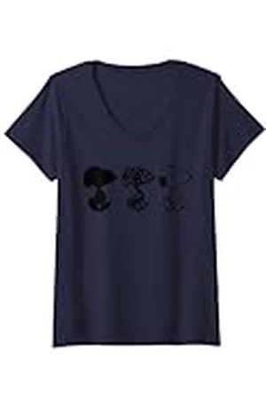 Peanuts Mujer - Snoopy Three Shades Camiseta Cuello V