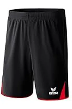 Erima Classic 5 Cubos Pantalón Corto, Hombre, Negro/Rojo, S