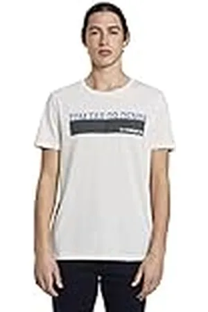 TOM TAILOR Hombre Camiseta con estampado 1016303, , S