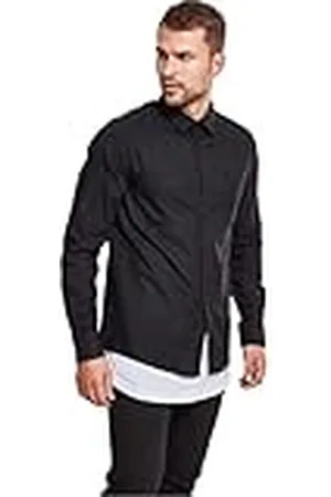 Urban classics Camisa de cuadros de manga larga clásica, con 2 bolsillos en el pecho, cierre abotonado, ajuste holgado, dobladillo redondeado, distintos colores, tallas S - 5XL