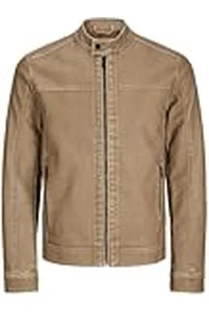 JACK & JONES Jjewarner Washed PU Jacket Noos, , XL Hombres