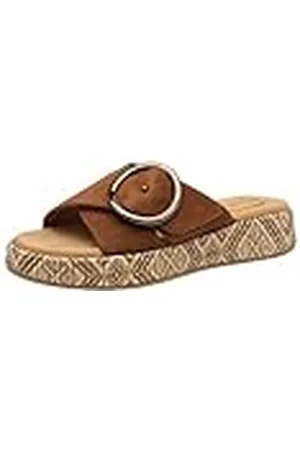 Tamaris Comfort Damen Pantolette Leder Wide Fit, Sandalias con cuña Mujer, , 41 EU