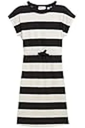 TOM TAILOR 1046345 Vestido, 37808-Raya Negrita Blanca y Negra, 176 para Niñas