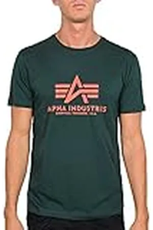 Alpha Industries Basic Camiseta, Hombre, Verde (Dark Petrol 353), S