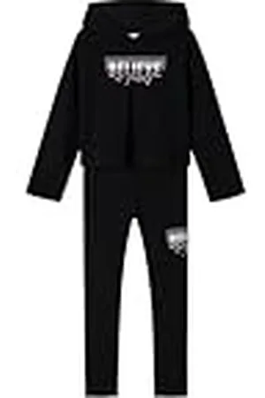 NAME IT NKFVIALA LS Short Boxy Sweat Set WH UNB, Sudadera Niñas,