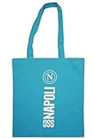 SSC NAPOLI Shopper de tela, celeste, logotipo blanco