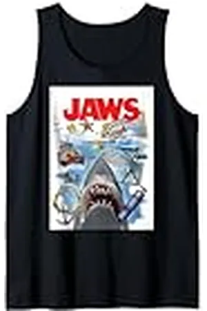 Jaws 50th Anniversary Poster Amity Island Collage 2-Sided Camiseta sin Mangas