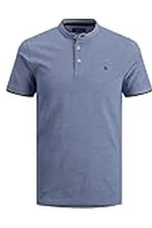 JACK & JONES Jjepaulos Mao Polo SS Camisa, Cuello Redondo, M para Hombre