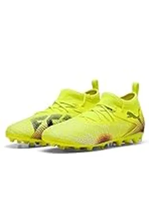 PUMA Future 8 Match MG JR, Zapatillas de fútbol, Yellow Alert Black-Sun Struck, 29 EU