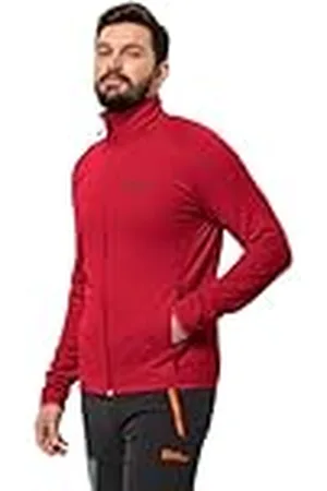 Jack Wolfskin Baiselberg FZ M Chaqueta con Forro, Red Glow, Small para Hombre