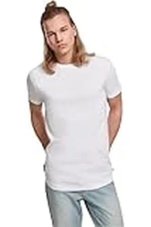 Urban classics Short Shaped Turn Up tee Camiseta, , Large para Hombre