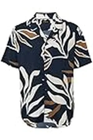 QS by s.Oliver 2160380 AOP Camisa de Manga Corta, , L Hombres