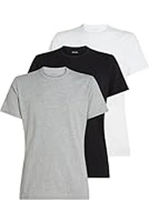 Calvin Klein Camisetas de manga corta Hombre Pack de 3 Crew Neck Basic, Multicolor (Black, White, Grey Heather), L