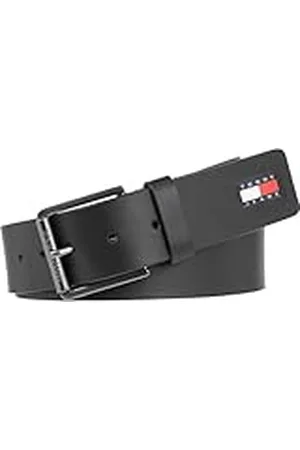 Tommy Hilfiger Cinturón Hombre de piel, Schwarz (Negro), 95 cm