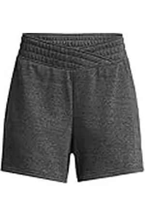 Under Armour UA Rival Terry Shorts deportivos para mujer, cómodos pantalones cortos deportivos para calentar o entrenar, color gris brezo oscuro/blanco, S