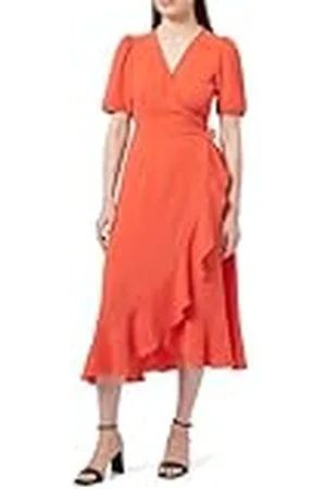 ONLY Onlmette SS Wrap Midi Dress Wvn Vestido, , L para Mujer
