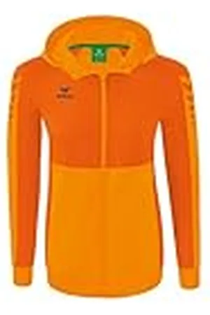 Erima Mujer Six Wings Chaqueta de entrenamiento con capucha, new orange, 36
