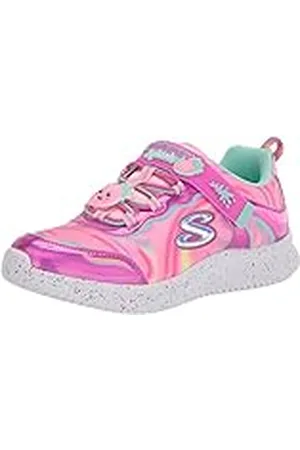 Skechers JUMPSTERS SWEET KICKZ, Zapatillas para Niñas, Strawberry Splash Synthetic/Multi Mesh, 33.5 EU