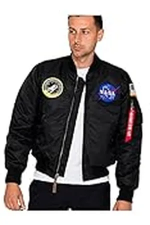Alpha Industries MA-1 VF NASA Chaqueta, Negro (Black-03), XS para Hombre