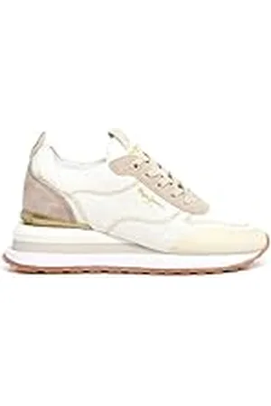 Pepe Jeans Blur Rind, Zapatillas para Mujer, Blanco (Mousse White), 7