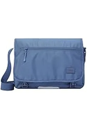TOTTO Bandolera Ordenador Portátil, Modelo Caspio, Capacidad 12 L, Bolsillo para PC 15", Compartimento Principal con Cremallera, Cierre Solapa con Bolsillo Cremallera, Correa Regulable, Color Azul