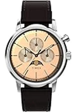 Timex Reloj Multiesfera para Hombres de Cuarzo con Correa en Cuero TW2W51100