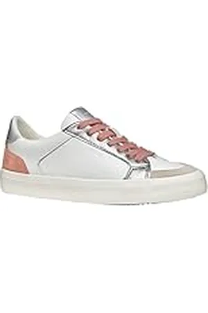 Geox D EMMELENY E, Zapatillas Mujer, White/Dk Skin, 41 EU