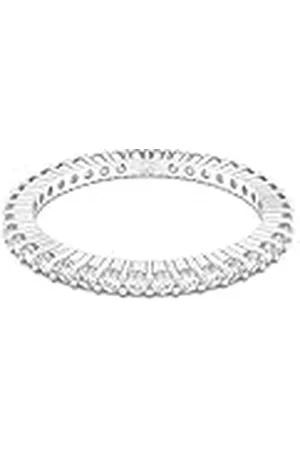 Swarovski Anillo Matrix Vittore, Talla redonda, , Acabado tono plateado
