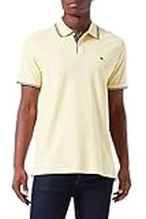 Champion Polo Gallery CLogo, Camisa de polo, para Hombre, Amarillo Pastel, M