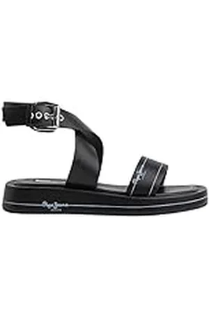 Pepe Jeans Summer LOGY, Sandalias Semi Cuña, Black, 25 EU