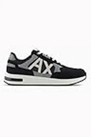 Armani Exchange Dusseldorf Embossed Geometric Motifs, Zapatillas Hombre, D.Navy+N.Gray+Off WH, 46 EU