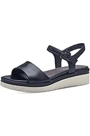 Tamaris Comfort 8-88708-42 805 Navy Wedge Plateau Sandale Komfortable Mehrweite Alltagsschuh Festlich Elegant, Sandalias Planas Mujer, 44 EU Ancho