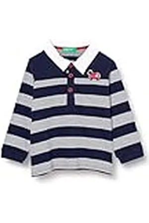 Benetton (Z6ERJ) Maglia Polo M/l Camisa, , 82 para Niños
