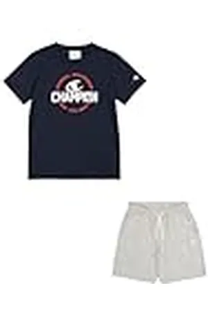 Champion Legacy Boy-Graphic Crewneck Set with Logo Conjunto, , 11-12 Años para Niños