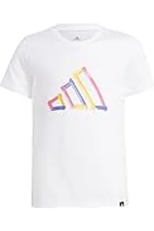 adidas Unisex niños Tech Logo Graphic T-Shirt, White, 7-8 Years