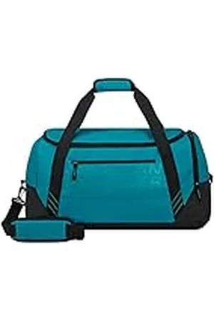 American Tourister Urban Groove - Bolsa de viaje, 59 cm, 47 L, negro/azul (negro/azul)