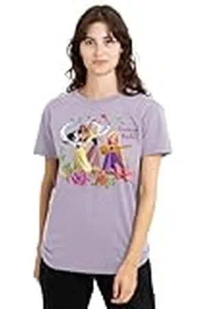 Disney Mandarin creative ltd Snow White, Pocahontas, Sleeping Beauty Ladies T Shirt, Lavendar Camiseta, , M para Mujer