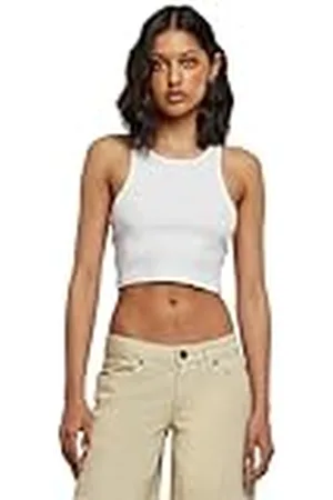 Urban classics Ladies Cropped Rib Top 2-Pack Camiseta, , L para Mujer